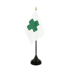 Grünes Kreuz Tischflagge 10 x 15 cm