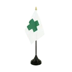 Tischflagge Grünes Kreuz