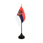 Mini drapeau Serbie avec blason