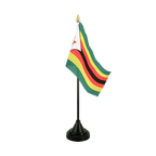 Simbabwe Tischflagge 10 x 15 cm