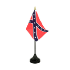Confédéré USA Sudiste Mini drapeau de table 10 x 15 cm