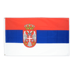 Drapeau Serbie avec blason - 60 x 90 cm