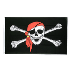 Pirate avec foulard Grand drapeau 150 x 250 cm
