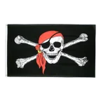 Grand drapeau Pirate avec foulard 150 x 250 cm
