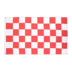 Kariert Rot-Weiß Flagge 90 x 150 cm