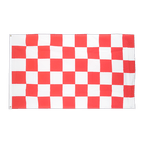 Kariert Rot-Weiß Flagge 150 x 250 cm