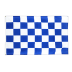 Damier Bleu-Blanc Grand drapeau 150 x 250 cm