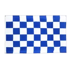 Grand drapeau Damier Bleu-Blanc 150 x 250 cm