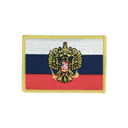 Russland mit Wappen Aufnäher 6 x 8 cm