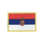 Serbien mit Wappen Aufnäher 6 x 8 cm