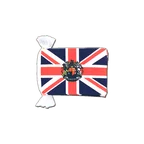 Guirlande fanion Royaume-Uni avec Blason 15 x 22 cm