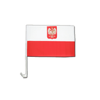 Pologne avec aigle Drapeau pour voiture 30 x 40 cm