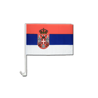 Serbie avec blason Drapeau pour voiture 30 x 40 cm