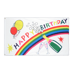 Happy Birthday Grand drapeau 150 x 250 cm