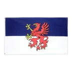 Grand drapeau Poméranie 150 x 250 cm