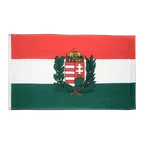 Grand drapeau Hongrie avec Blason 150 x 250 cm