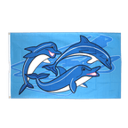Delfine - Flagge 90 x 150 cm