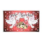 Just Married Flagge 90 x 150 cm