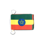 Ethiopia with star Flag Bunting 6x9", 9 m