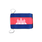 Cambodge Guirlande fanion 15 x 22 cm