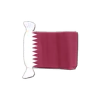 Guirlande fanion Qatar 15 x 22 cm