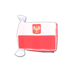 Pologne avec aigle Guirlande fanion 15 x 22 cm