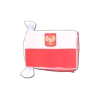 Guirlande fanion Pologne avec aigle 15 x 22 cm