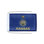 Kansas Flag with ropes 8x12"