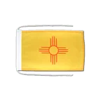 Nouveau-Mexique (New Mexico) - Drapeau avec cordelettes 20 x 30 cm