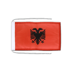 Albanie Drapeau avec cordelettes 20 x 30 cm