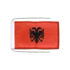 Drapeau avec cordelettes Albanie 20 x 30 cm