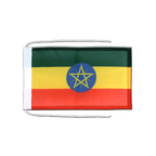 Éthiopie avec étoile Drapeau avec cordelettes 20 x 30 cm