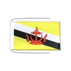 Drapeau avec cordelettes Brunei 20 x 30 cm