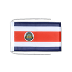 Costa Rica Drapeau avec cordelettes 20 x 30 cm