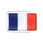 France Drapeau avec cordelettes 20 x 30 cm