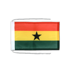 Ghana Drapeau avec cordelettes 20 x 30 cm