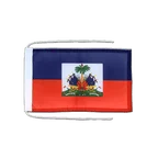 Drapeau avec cordelettes Haiti 20 x 30 cm