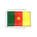 Drapeau avec cordelettes Cameroun 20 x 30 cm