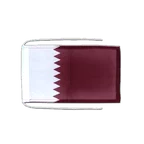 Drapeau avec cordelettes Qatar 20 x 30 cm