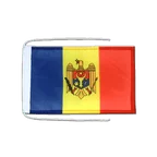 Drapeau avec cordelettes Moldavie 20 x 30 cm