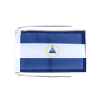 Nicaragua Drapeau avec cordelettes 20 x 30 cm