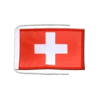 Drapeau avec cordelettes Suisse 20 x 30 cm