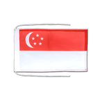 Singapour Drapeau avec cordelettes 20 x 30 cm