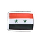 Drapeau avec cordelettes Syrie 20 x 30 cm