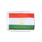 Tadjikistan Drapeau avec cordelettes 20 x 30 cm