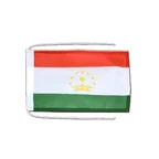 Drapeau avec cordelettes Tadjikistan 20 x 30 cm