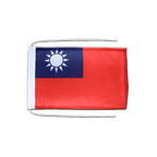 Taiwan Drapeau avec cordelettes 20 x 30 cm