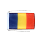 Tchad Drapeau avec cordelettes 20 x 30 cm