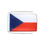 République tchèque - Drapeau avec cordelettes 20 x 30 cm