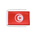 Drapeau avec cordelettes Tunisie 20 x 30 cm